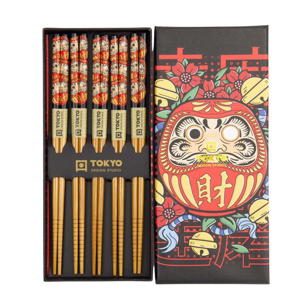 Spisepinde gavesæt, Daruma - 5 par